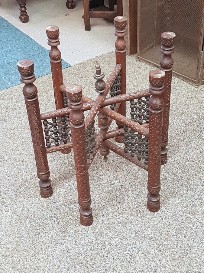 Antique Indian Brass Top Table