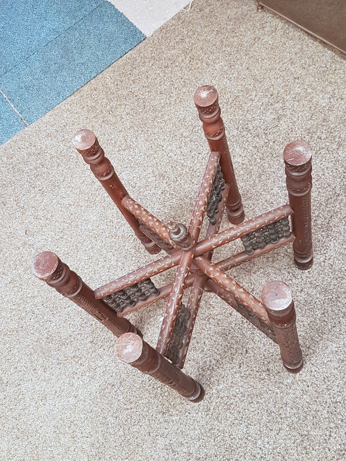 Antique Indian Brass Top Table