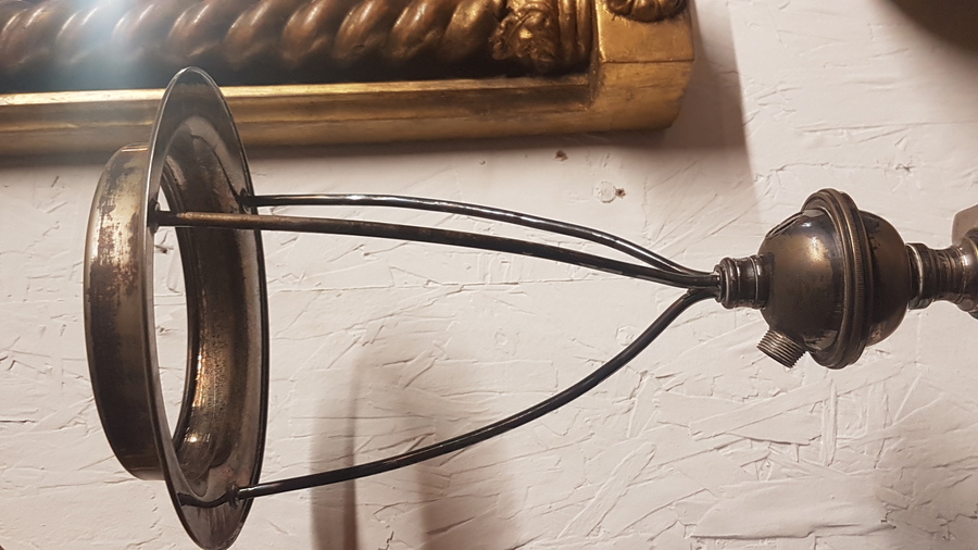Antique Silver Plate Lamp