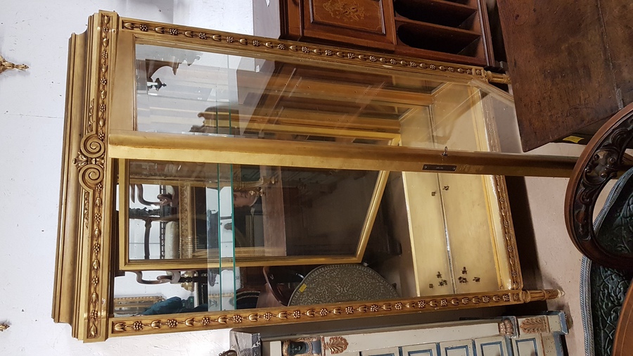 Antique Fabulous Gilt Display Cabinet 