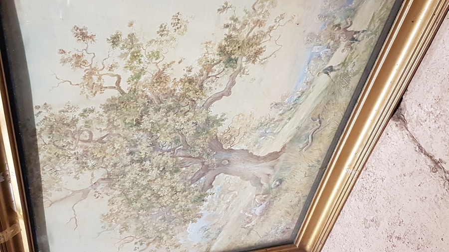 Antique Antique Tree Watercolour 