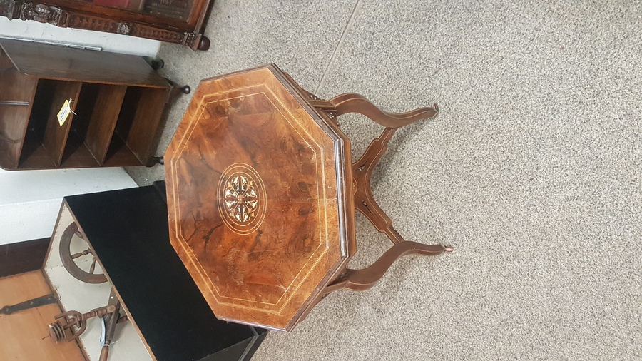 Antique Edwardian Inlaid Table 