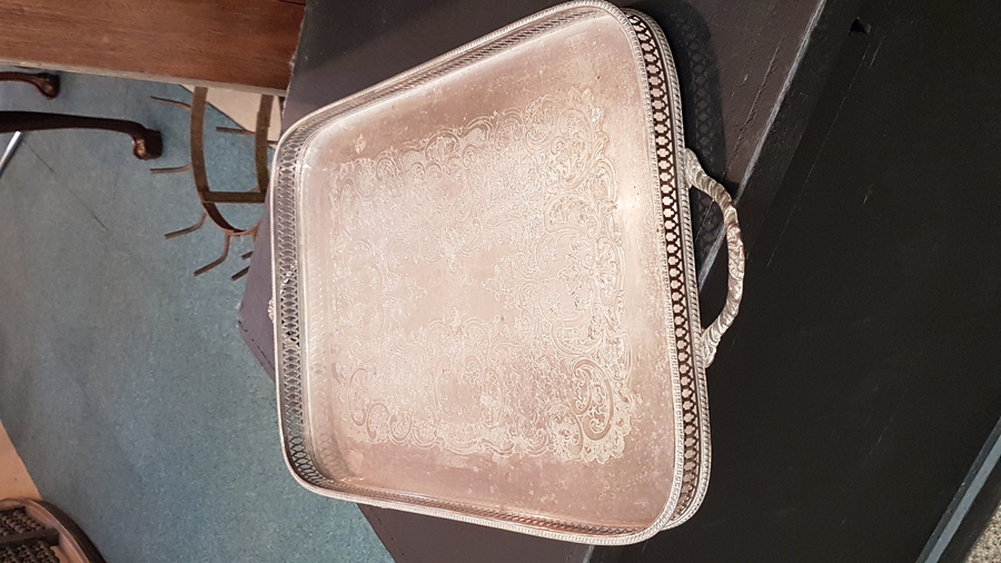 Antique Silver Plate Tray
