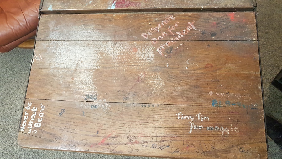 Antique Vintage School Desk Table 