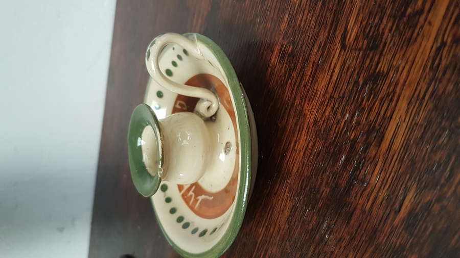 Antique Torquay Pottery Candle Stick 