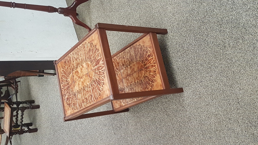 Antique Retro Tile Top Coffee Table 