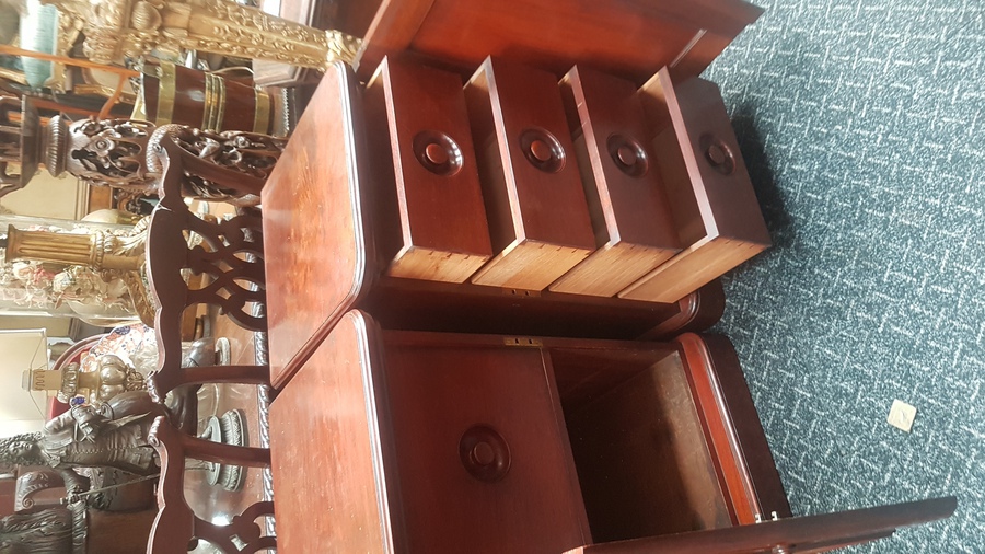 Antique Antique Pair of Bedside Cabinet Tables 