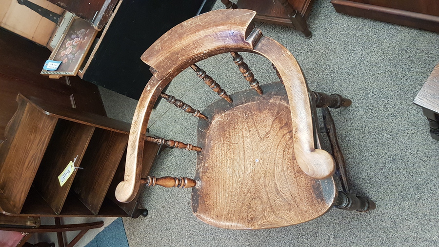 Antique Antique Victorian Smokers Bow Chair