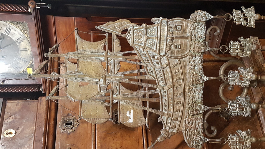 Antique Antique Fireplace Ship Compendium Set
