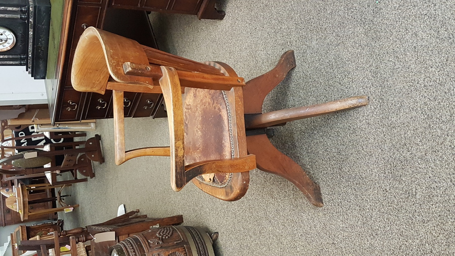 Antique Edwardian Revolving Desk Chair