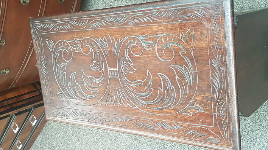 Antique Edwardian Oak Monks Bench Table 