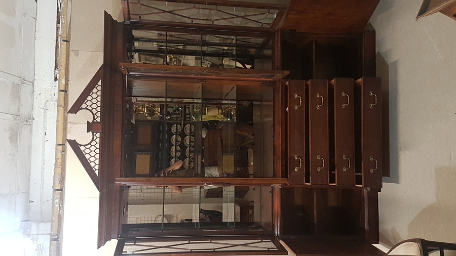 Antique Antique Style Bookcase Cabinet 