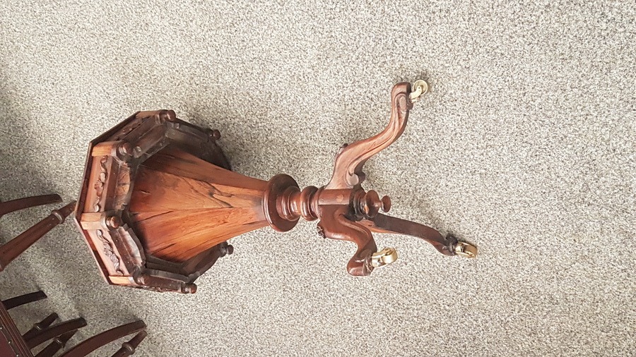 Antique Antique Trumpet Work Box Table 