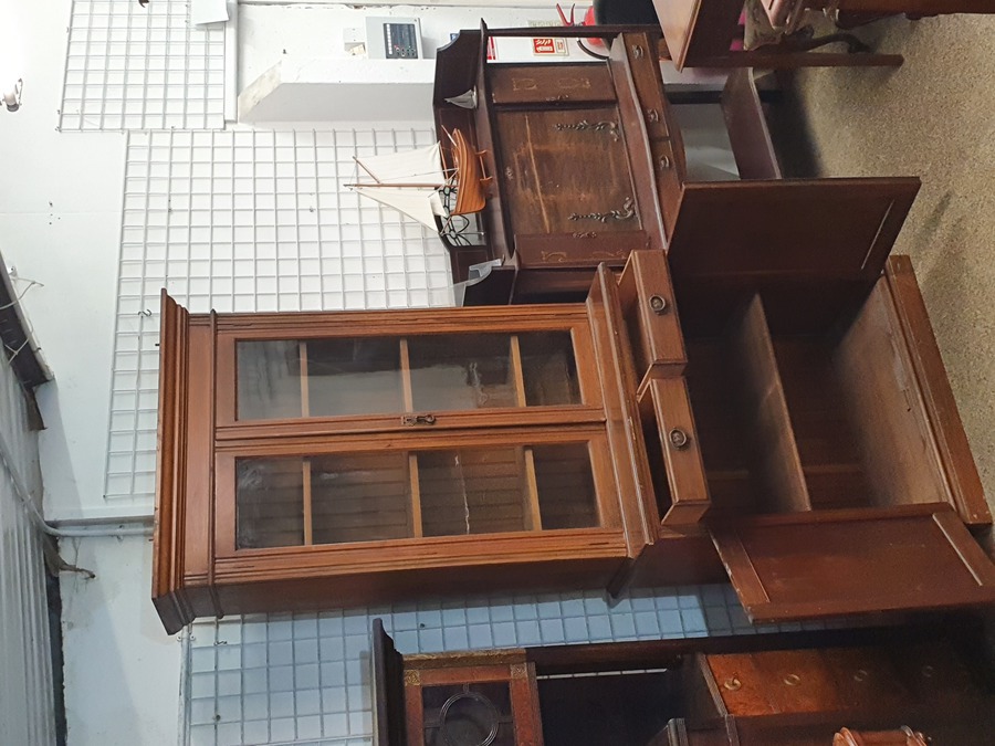 Antique Antique Edwardian Oak Bookcase 