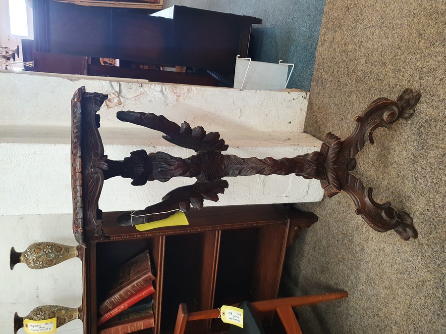 Antique Antique Griffin Plant Display Stand