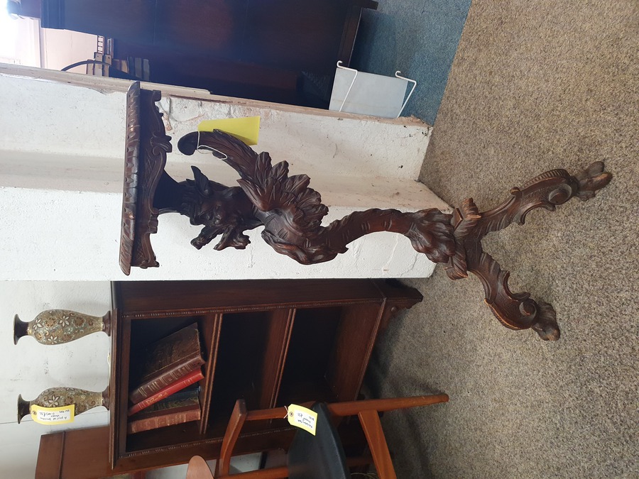 Antique Antique Griffin Plant Display Stand