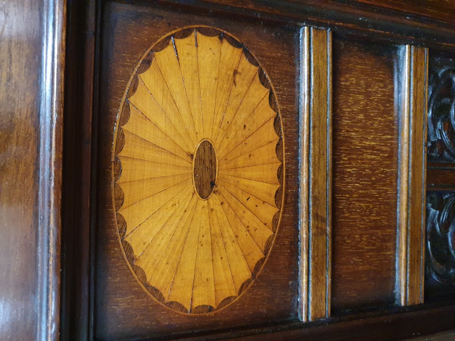 Antique Antique Mirror Back Sideboard Display Cabinet 