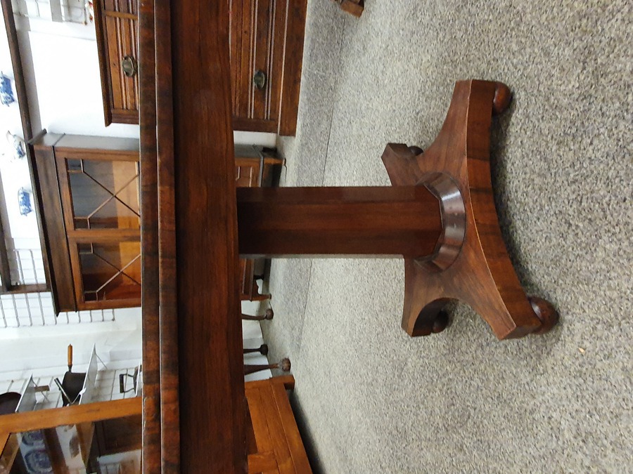 Antique Antique Rosewood Pedestal Side Tea Table 