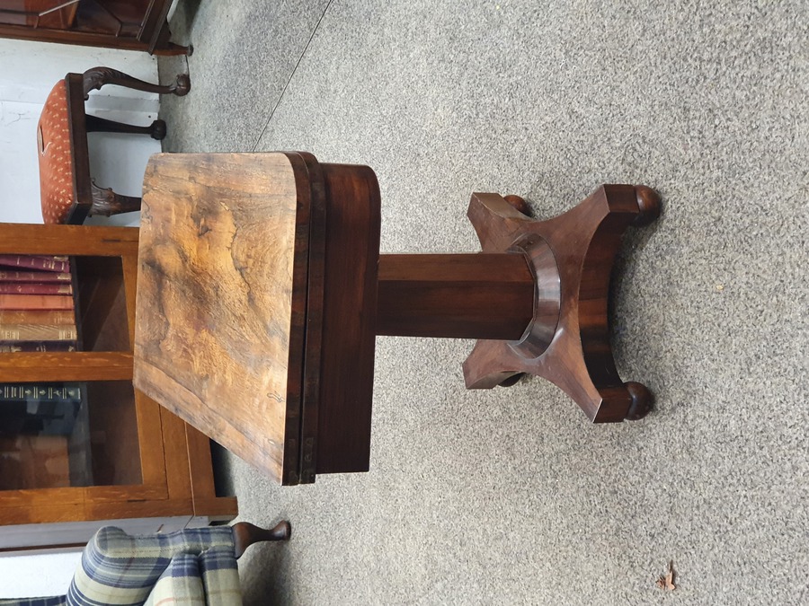 Antique Antique Rosewood Pedestal Side Tea Table 