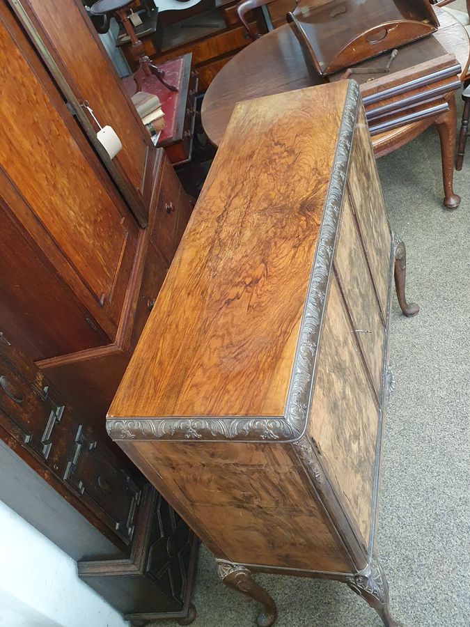 Antique 1930's Walnut Sideboard Cabinet 