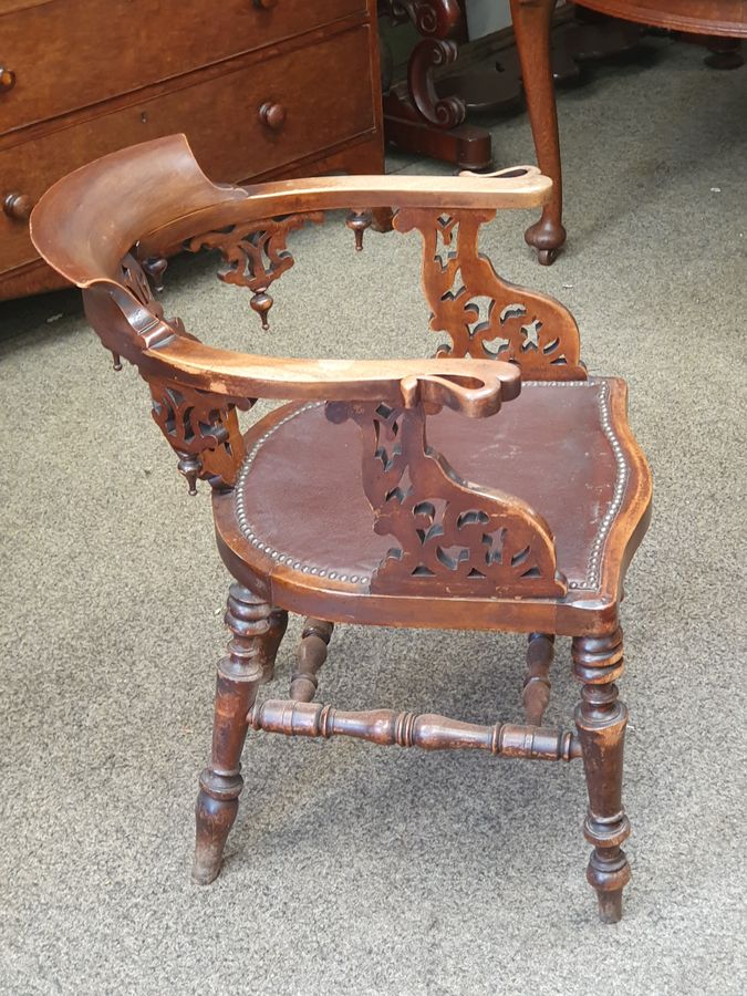 Antique Antique Victorian Desk Chair Armchair 
