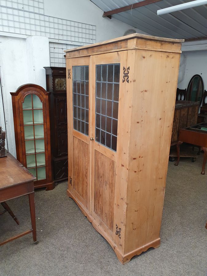 Antique Antique Pine Wardrobe Cupboard Cabinet