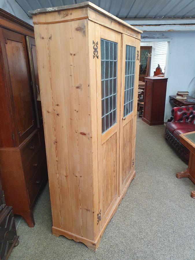 Antique Antique Pine Wardrobe Cupboard Cabinet