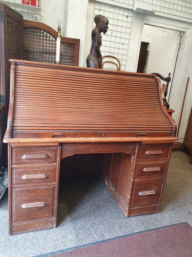 Antique Large Antique Oak Desk