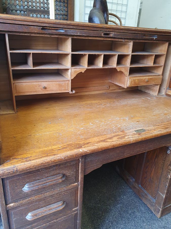 Antique Large Antique Oak Desk