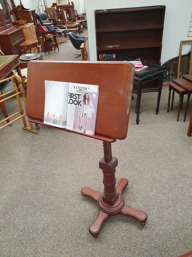 Antique Antique Adjustable Reading Stand Bed Table 