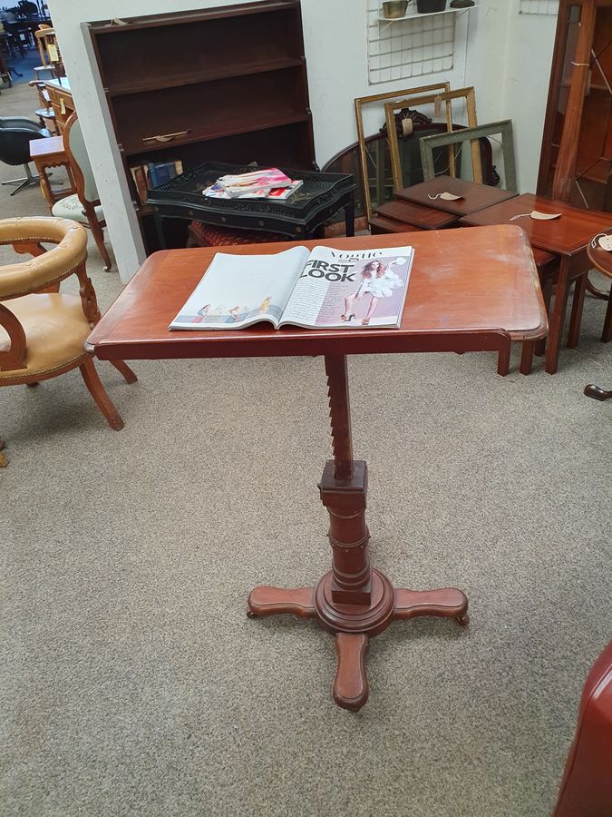 Antique Antique Adjustable Reading Stand Bed Table 