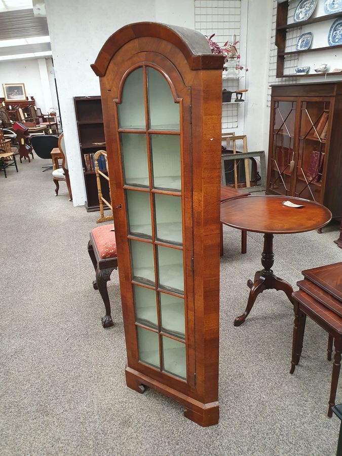 Antique Antique Stylr Georgian Revival Dome Top Corner Display Cabinet 
