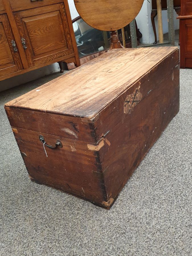 Antique Antique Camphor Wood Box Chest Table 