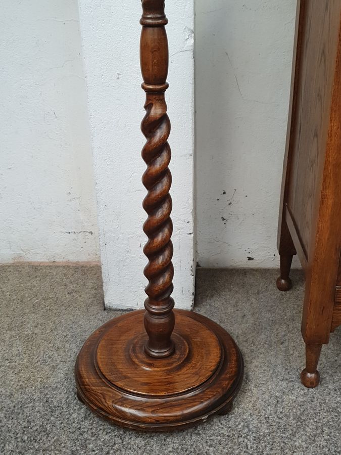Antique Edwardian Barley Twist Standard Lamp 