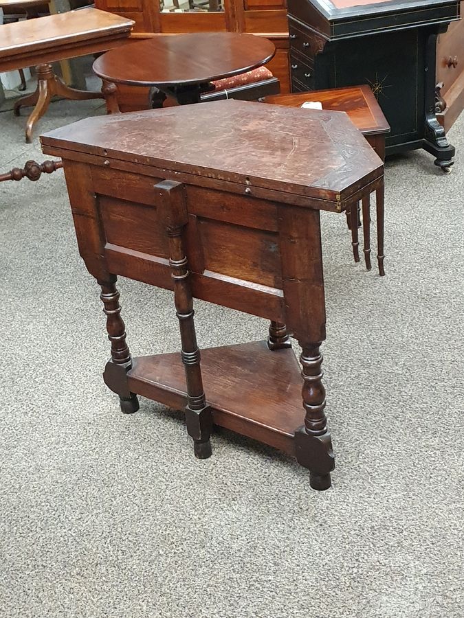 Antique Antique Oak Credence Hall Side Table