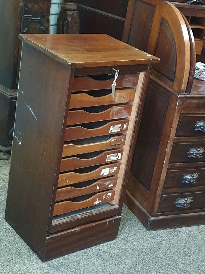Antique Good 1930's Filing Office Cabinet 