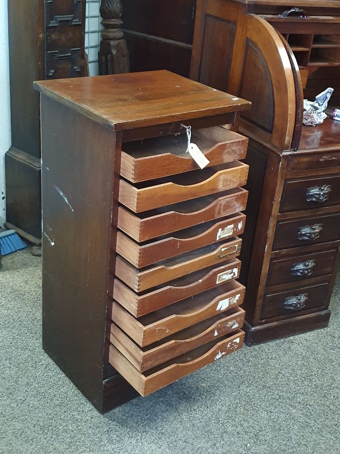 Antique Good 1930's Filing Office Cabinet 