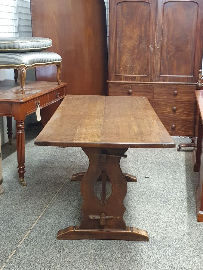 Antique Antique Style Oak Refectory Dining Table 