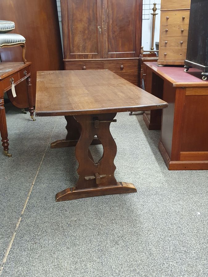 Antique Antique Style Oak Refectory Dining Table 