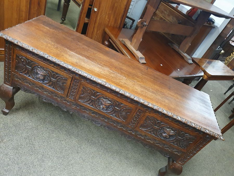 Antique Antique Oak Greenman Dresser Sideboard Hall Table