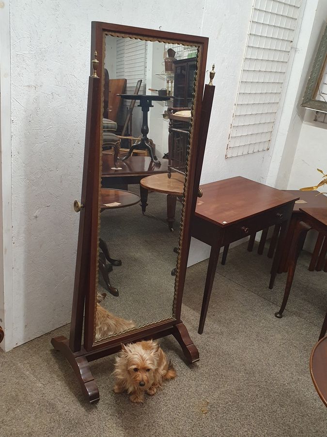Antique Antique Full Length Cheval Dressing Mirror 