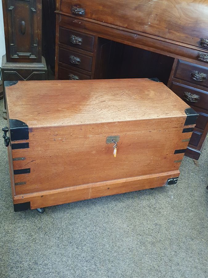 Antique Antique Box Chest Coffee Table 
