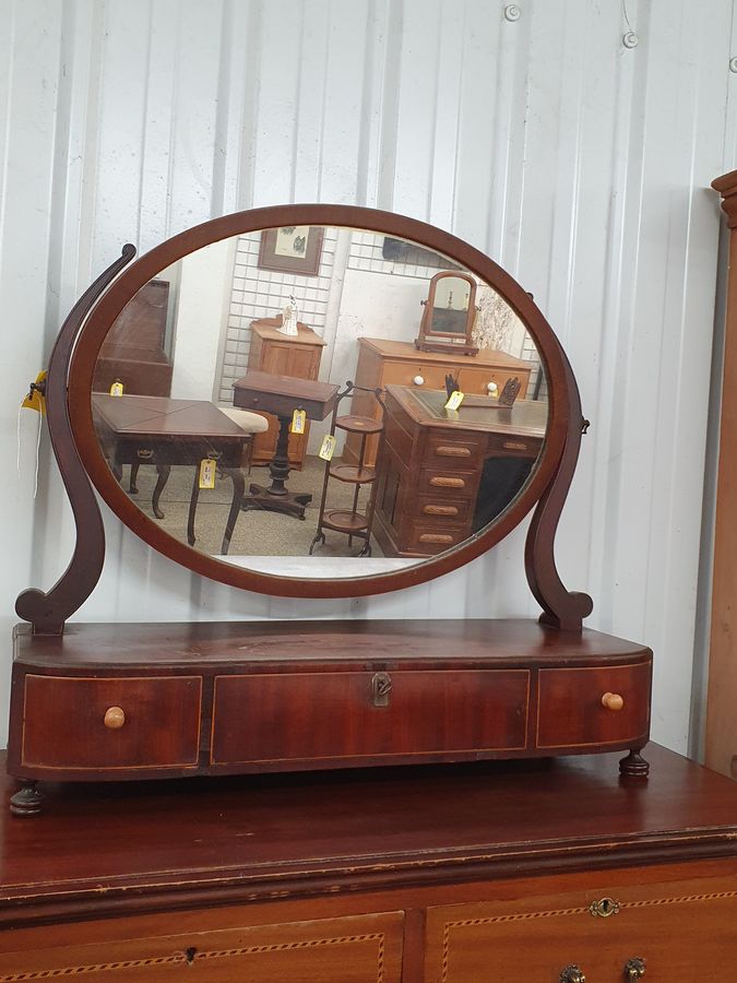 Antique Large Dressing Table Swing Mirror
