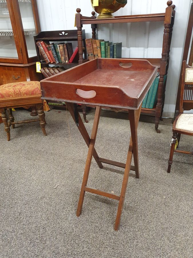 Antique Antique Tray on Stand