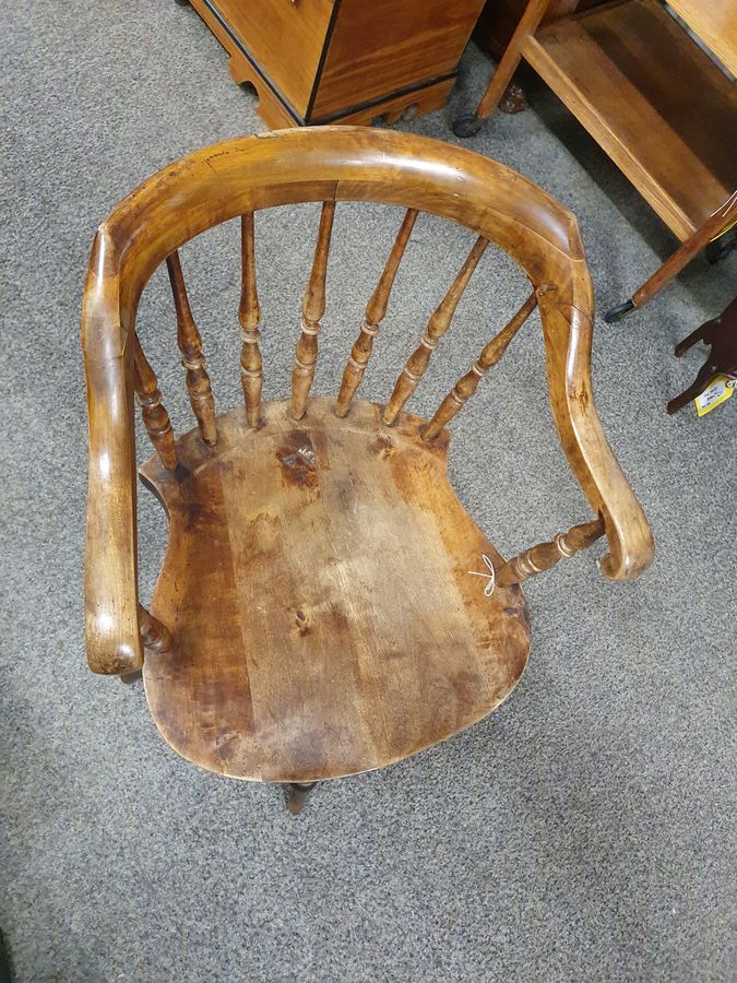 Antique Antique Revolving Desk Chair Armchair 