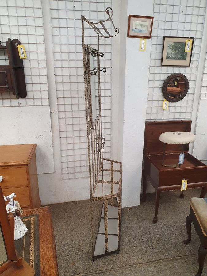 Antique Good 1930's French Art Deco Hall Coat Stick Stand 