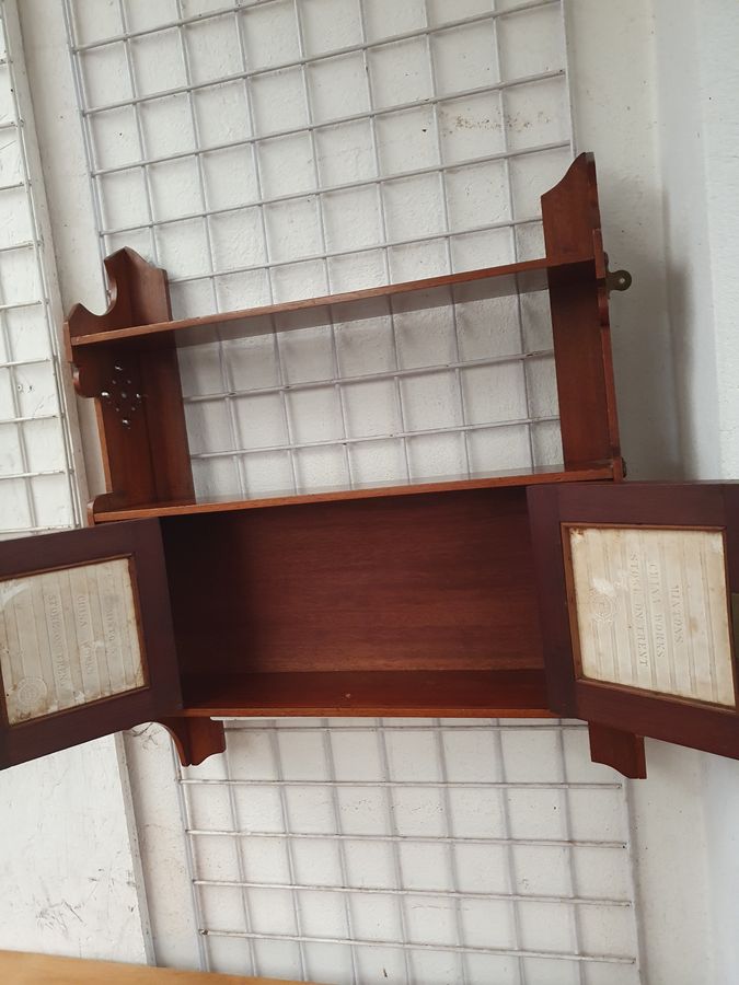 Antique Antique Hanging Shelves Cupboard Cabinet 