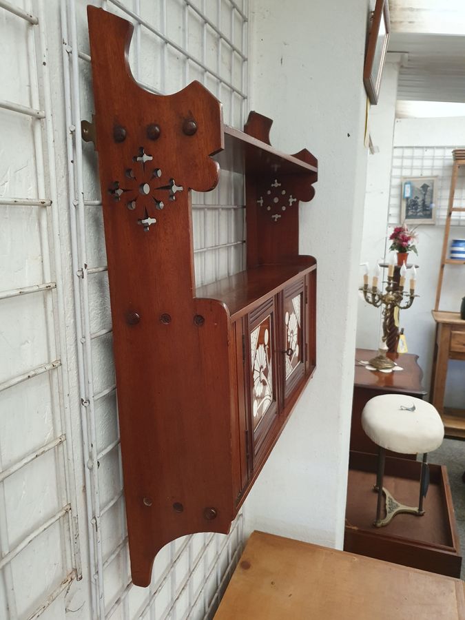 Antique Antique Hanging Shelves Cupboard Cabinet 