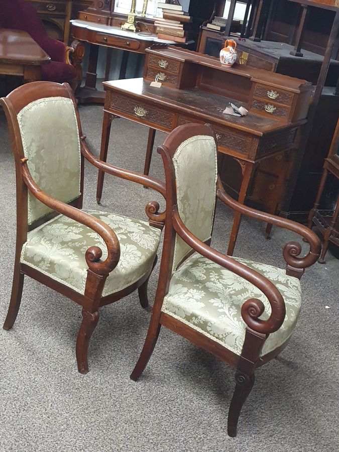 Antique Antique Pair of Bedroom Chairs 