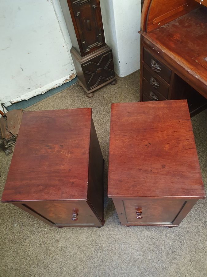 Antique Antique Regency Pair of Bedside Tables Cabinet's 